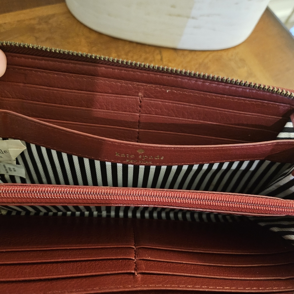 Kate Spade Burgundy Leather Wallet - Picture 7 of 8